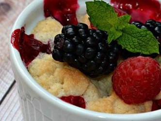 Raspberry and Blueberry Cobbler Recipe